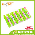 2014 Fashion double color printing plastic clothespin